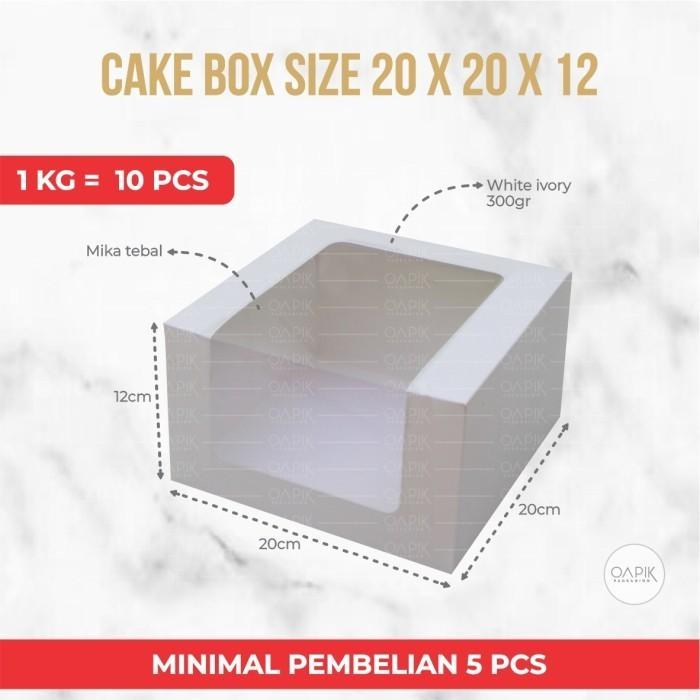 Cake Box 20x20x12, Dus Kue Besar, Box Kue Tebal, Dus Kue 20x20