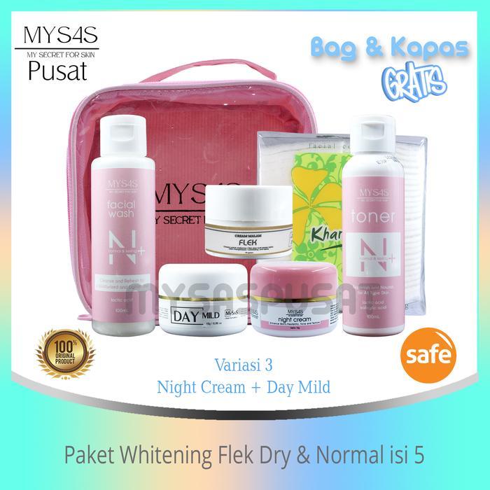 gss MYSAS SKINCARE Paket Whitening Flek Dry & Normal isi 5 - Mencerahkan Kulit 2 Kali Lipat