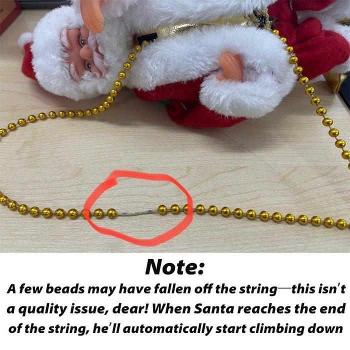 Santa Claus Listrik / Boneka Santa Claus Yang Bisa Memanjat Tangga / Hadiah Dekoratif Natal Untuk