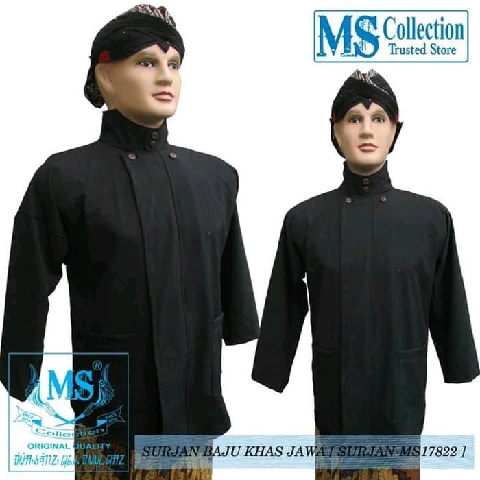 ASLI BAJU SURJAN JAWA HITAM PUTIH POLOS READY STOCK