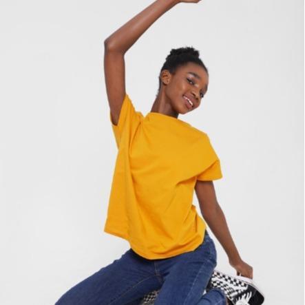 sbcx- Koze - Woman Comfort Mustard Yellow T-Shirt - Kaos Polos Wanita Kuning Mustard