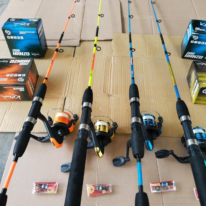 BERKUALITAS! Pancingan 1 Set Murah - Set Pancing Lengkap / Alat Pancing Sambung Panjang 1.2m 120cm