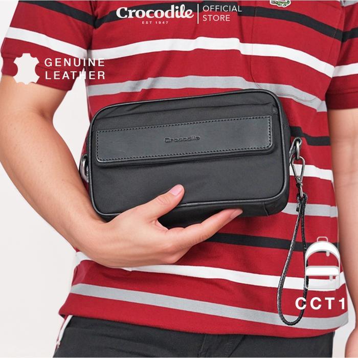 TERMURAH Crocodile CCT1 Tas Genggam Clutch Pria - Black