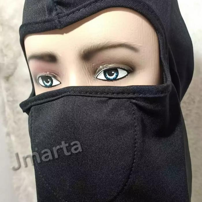 MASKER TOPENG NINJA HITAM POLOS