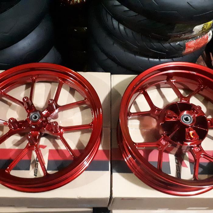 VELG NEW NINJA 250 FI MERAH CANDY VROSSI RED CANDY TAPAK LEBAR DD DEPN