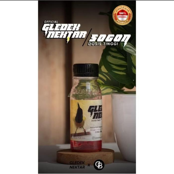 Gledek Nektar ( Botol 1/2 Merah) Pakan Makanan Sogon Kolibri