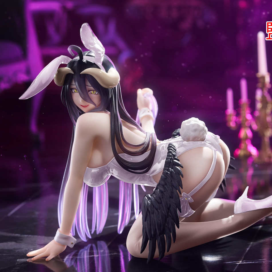 Original Figure OVERLORD Anime Figure Bunny Girl Swimsuit Albedo Noodle Stopper Figurine Action