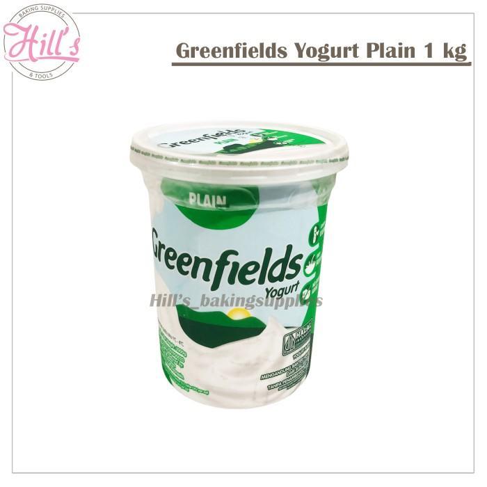 GREENFIELDS YOGURT PLAIN 1 kg / 1L / TANPA GULA / NO SUGAR ADDED / STIRRED YOGHURT