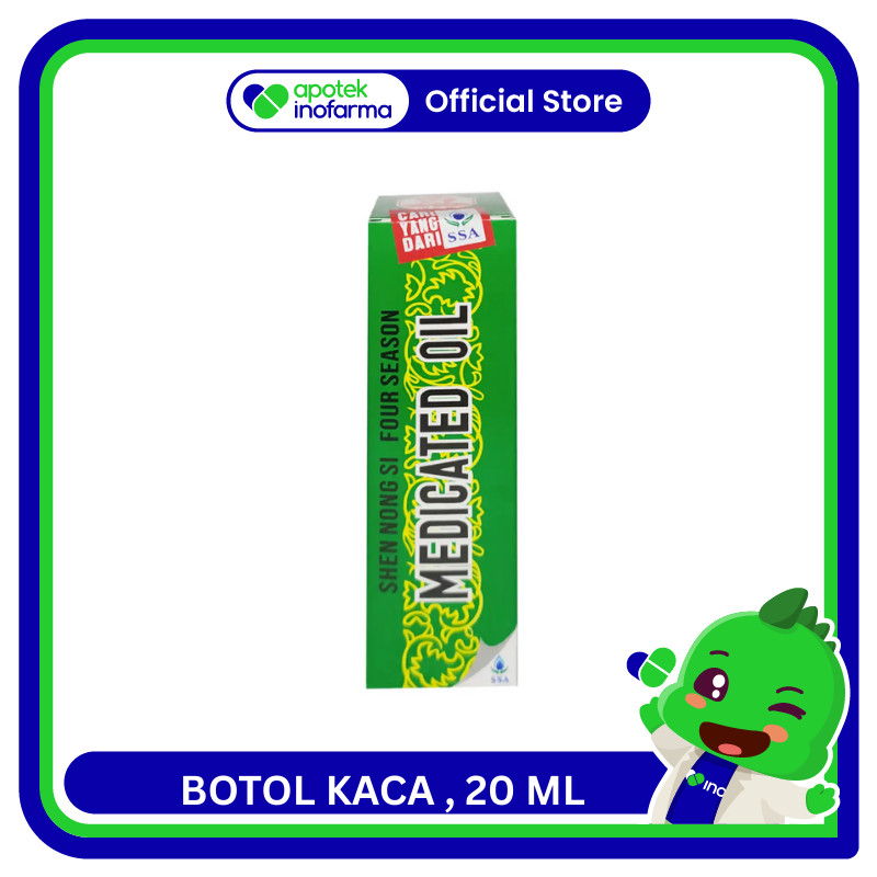 MEDICATED OIL (MINYAK ANGIN 4 MUSIM) Saras Subur Abadi NON RETUR BOTOL KACA 20ML