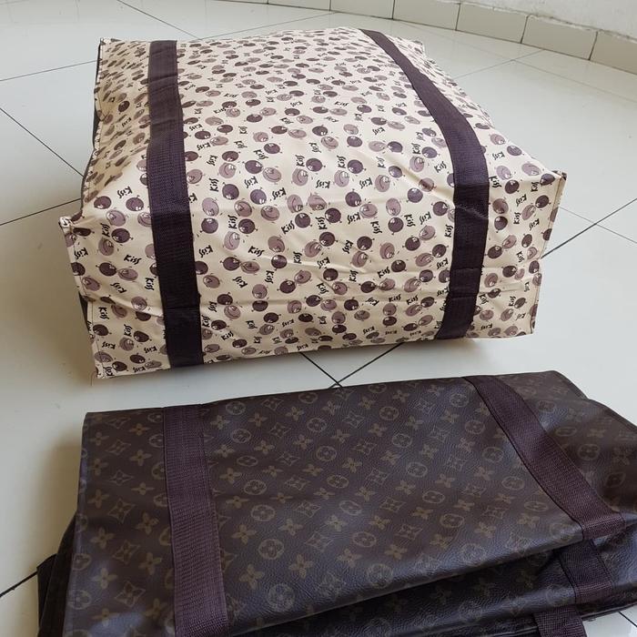 Tas Kain Jumbo, Tas Belanja, Tali Puter, Sleting Dobel, Kuat