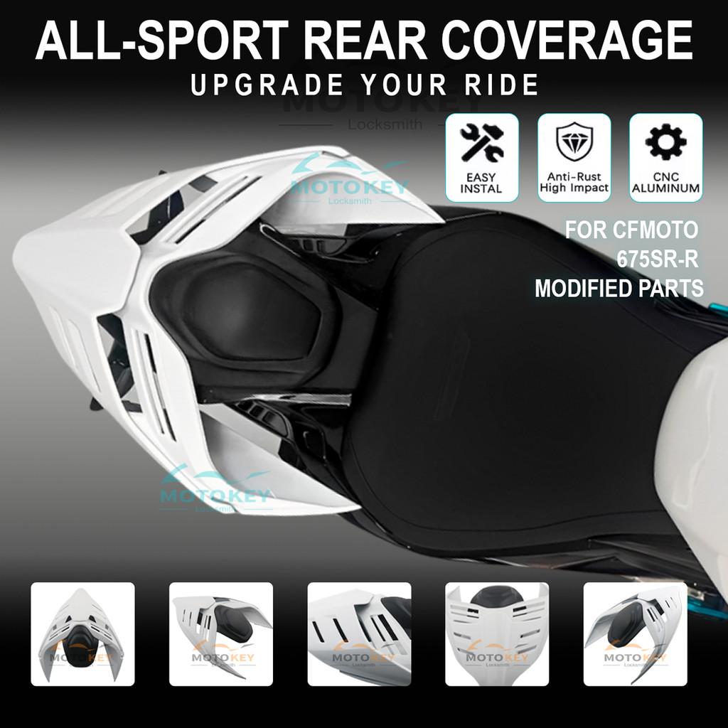 For Cfmoto 675Sr 675Sr-R Motorcycle Rear Passenger Seat Cover Hump Fairing 675Sr Rear Seat Cover