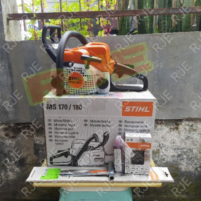 Mesin gergaji potong kayu chain saw stihl ms180 - gergaji kayu stihl