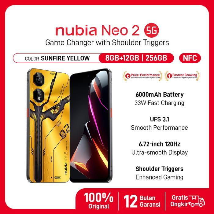 akseso- Nubia Neo 2 5G Nfc Ram 8Gb+Rom 256Gb 6.000 Mah Garansi Resmi