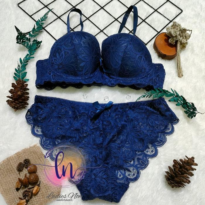 Bra Set/COD;pakaian dalam wanita terlaris busa renda impor Quality Setelan Bh Motif pakaian spandeks