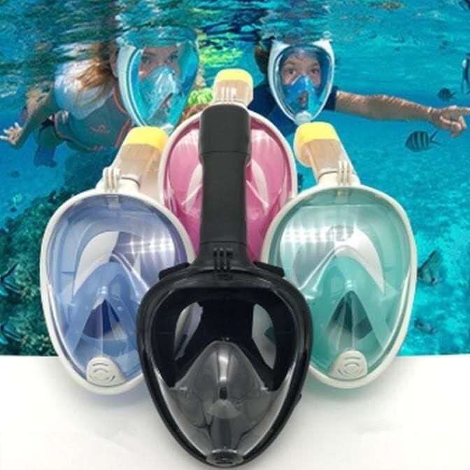 SNORKELING FULL FACE SNORKLING DIVING MASK KACAMATA RENANG SCUBA
