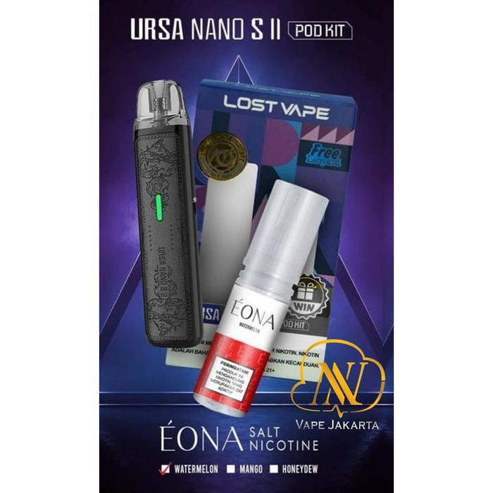 URSA NANO S2 30W 1000MAH BUNDLING EONA 15ML AUTHENTIC BT LOSTVAPE