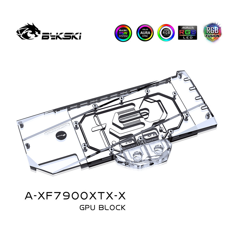 Bykski A-Xf7900Xtx-X Gpu Water Block For Amd Radeon Rx 7900 Xtx Pro