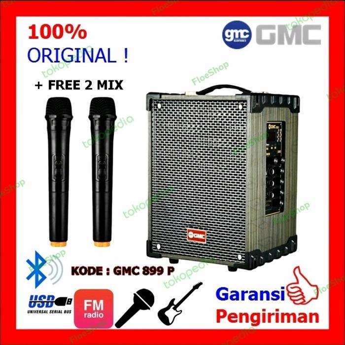 OUTNEW- Speaker Active Gmc 899P 899 P Speker Aktif Portable Bluetooth Usb+2Mic