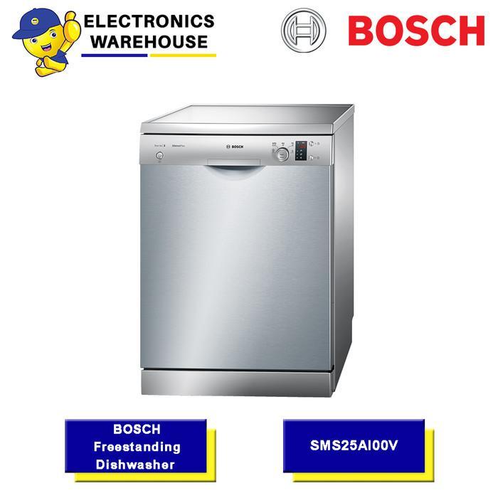 Bosch Free-standing Dishwasher 60cm SMS25AI00V Seri 2 Silver Inox