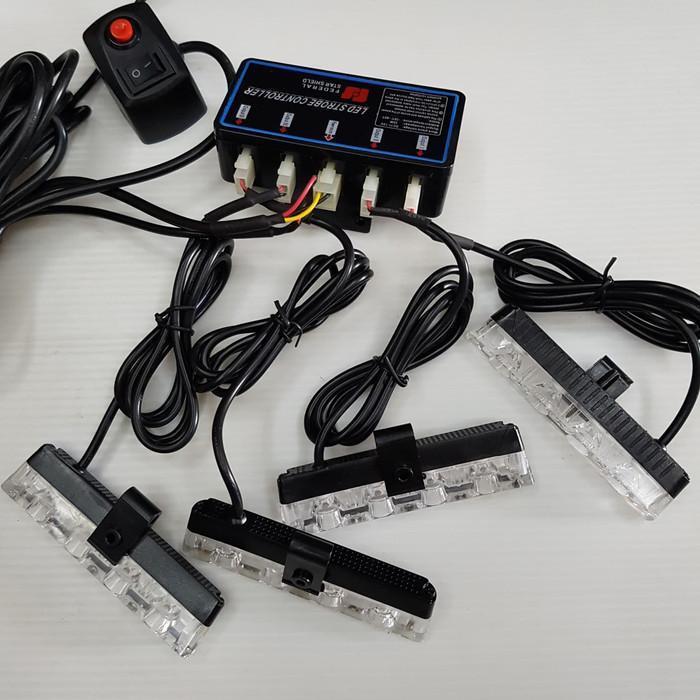 LAMPU STROBO GRIL 4X4 LED MERK FEDERAL SIGNAL MERAH