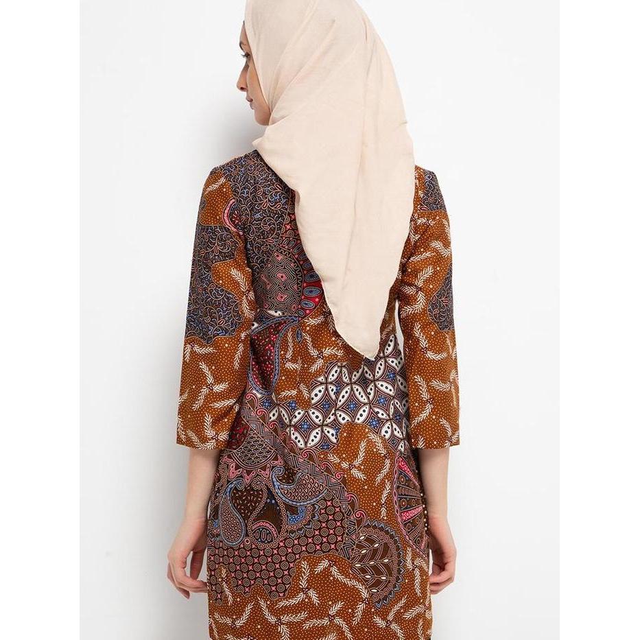 (COD) ADIKUSUMA BY ARJUNA WEDA DRESS BATIK WANITA MOTIF PARSLEY KAWUNG - BAHAN KATUN RESLETING