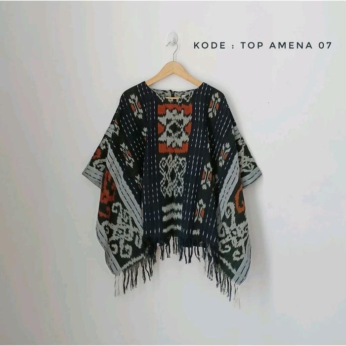 Outer Tenun Wanita Motif Sumba Muslim Hitam