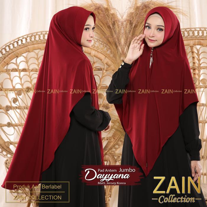 Dayyana Jumbo Kerudung khimar Syari Bergo Syari Bahan Jersey Korea