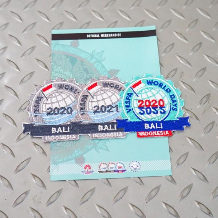 Vespa World Day VWD 2022 Triple VWD Patch Bordir Official Merchandise