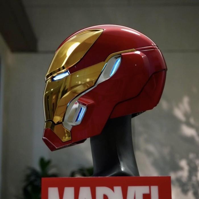 Iron Man Mark 50 MK50 Gold Voice Control Wearable Helmet 1/1 Ironman Helm