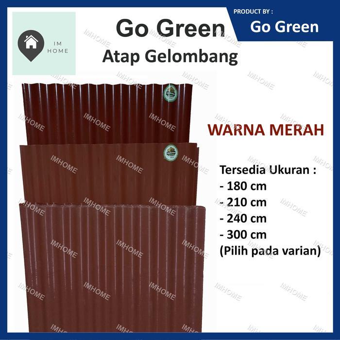Atap Plastik Go Green / GoGreen Hijau atau Merah 180 210 240 300 cm Gratis Ongkir