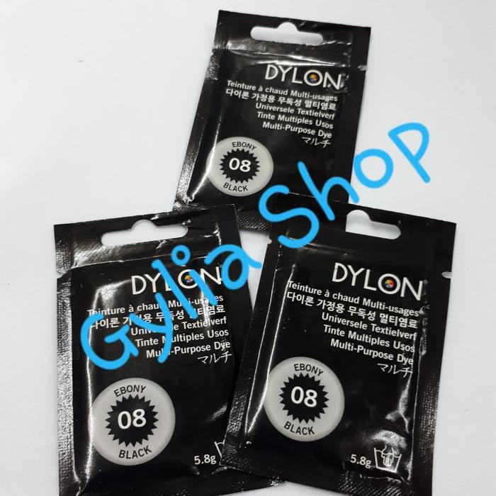 yf6l- Wantex Dylon Hitam/ Pewarna Tekstil Merk Dylon.