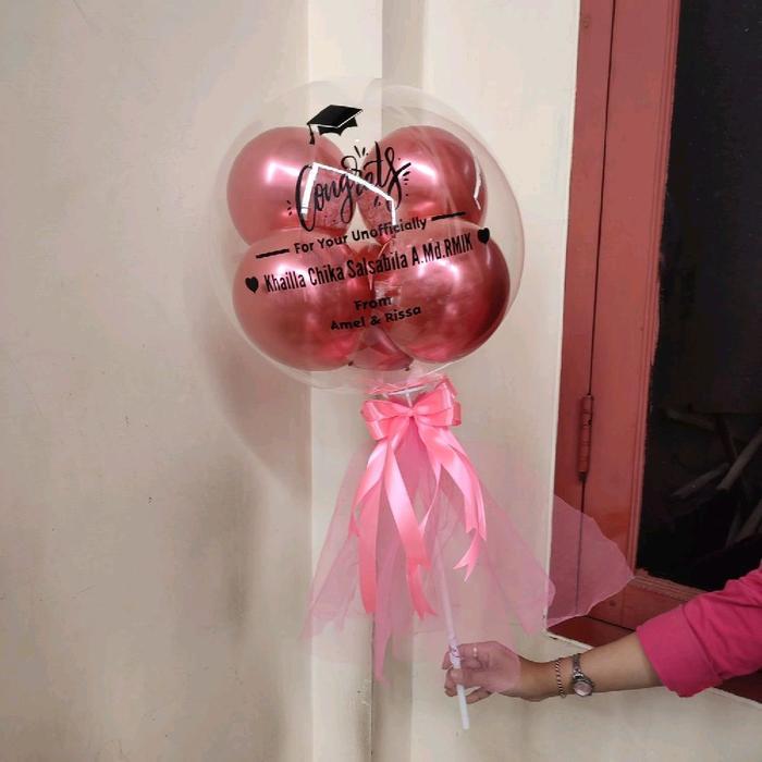 Buket Balon Single Bucket Balon Lollipop Bucket Balon