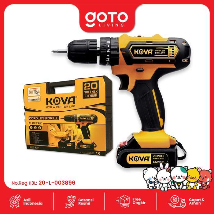 Kova 20V Cordless Drill Bor Listrik Tembok