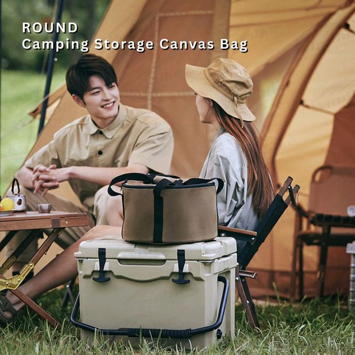 TAS PERLENGKAPAN CAMPING NATUREHIKE NH20PJ129 STORAGE BAG ROUND CANVAS CAMPING TAS PERALATAN HIKING
