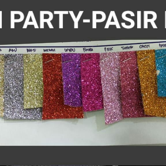 Bahan PU gliter / bahan Pu pasir polos / imitasi warna komplit