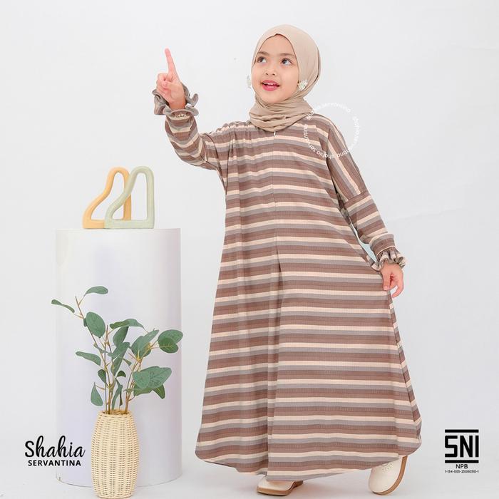 SIAPKIRIM Shahia Servantina - Nola Dress Anak & Alexis Oneset Anak Baju Muslim Panjang Setelan Gamis