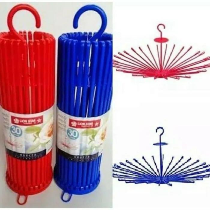 Gantungan Baju Bayi 30 Stik Lion Star / Folding Hanger Gantungan Baju Bayi Bulat Lion Star