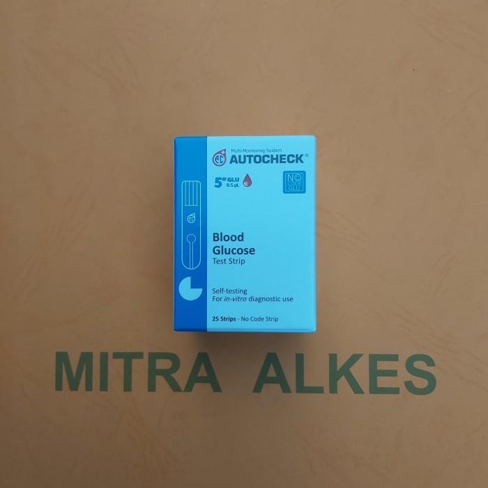 STRIP GULA DARAH AUTOCHECK. GLUCOSA / GLUCOSE TEST STRIP AUTO CHECK. STIK GULADARAH AUTOCHEK.