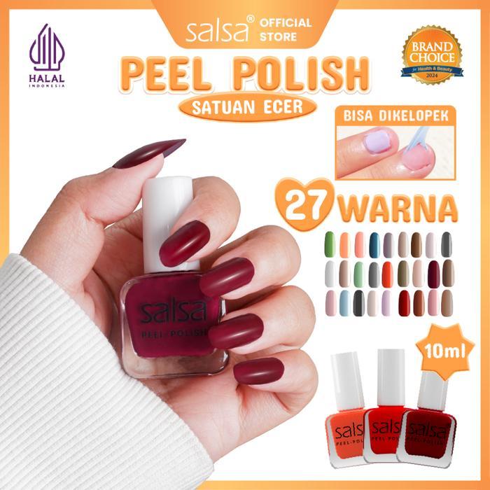 [ECER] SALSA Peel Polish - Kutek Peel Off Halal Kutek Perwarna Kuku