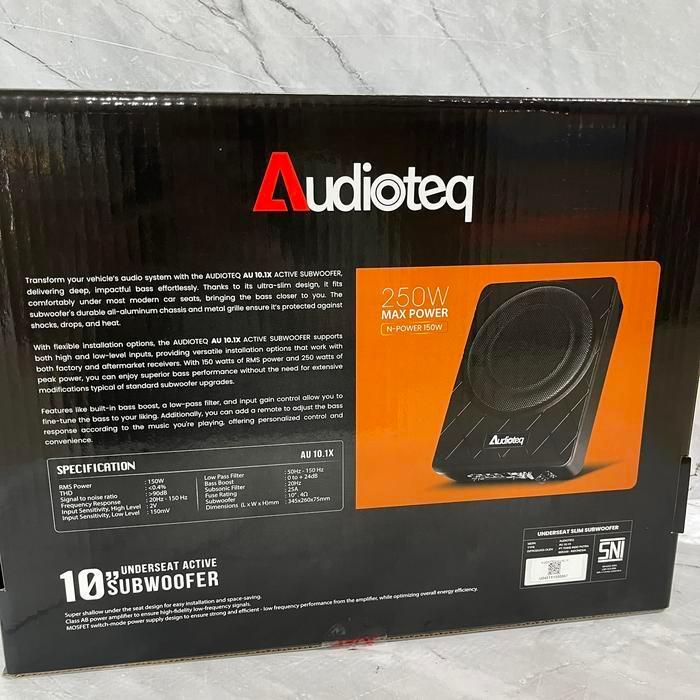 Subwoofer aktif slim kolong Audioteq 10inch mobil