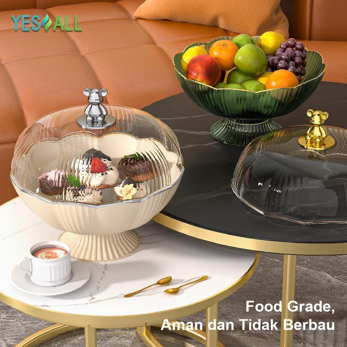 Promo Yesall Tudung Saji Bulat Penutup Makanan Transparan Tudung Saji Estetik Wadah Saji Prasmanan