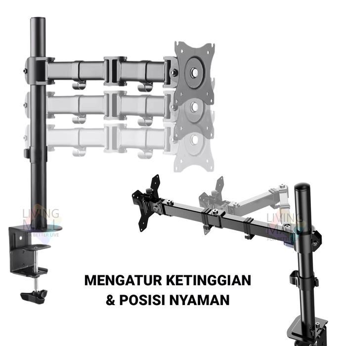 Monitor Bracket Tv Led / Bracket Lcd Monitor Pc Gas Spring 13-32 Inch Satu Arm Dan Dua Arm / Monitor