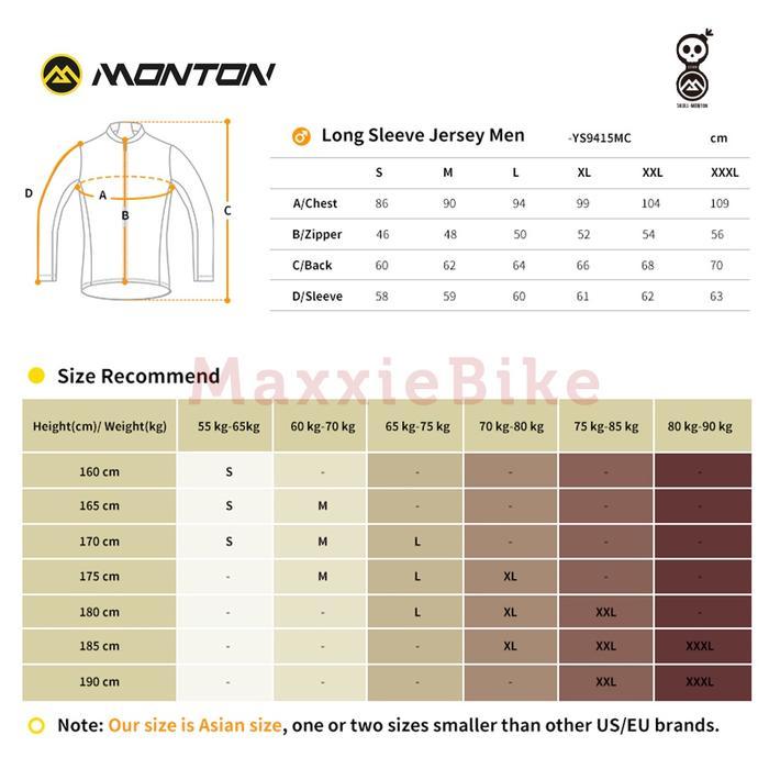 Monton Baju Jersey Sepeda Pria Lengan Panjang Cobrand Men Long Sleeve Cycling Jersey Skull Monton
