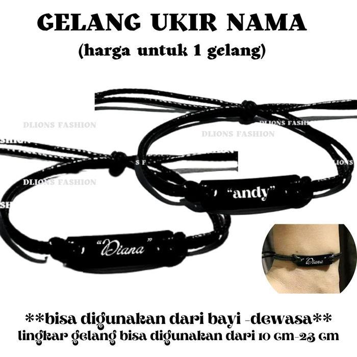 GELANG TALI UKIR NAMA,GELANG KOREA FREE UKIR NAMA,GELANG TALI KOREA,GELANG NAMA,GRATIS UKIR