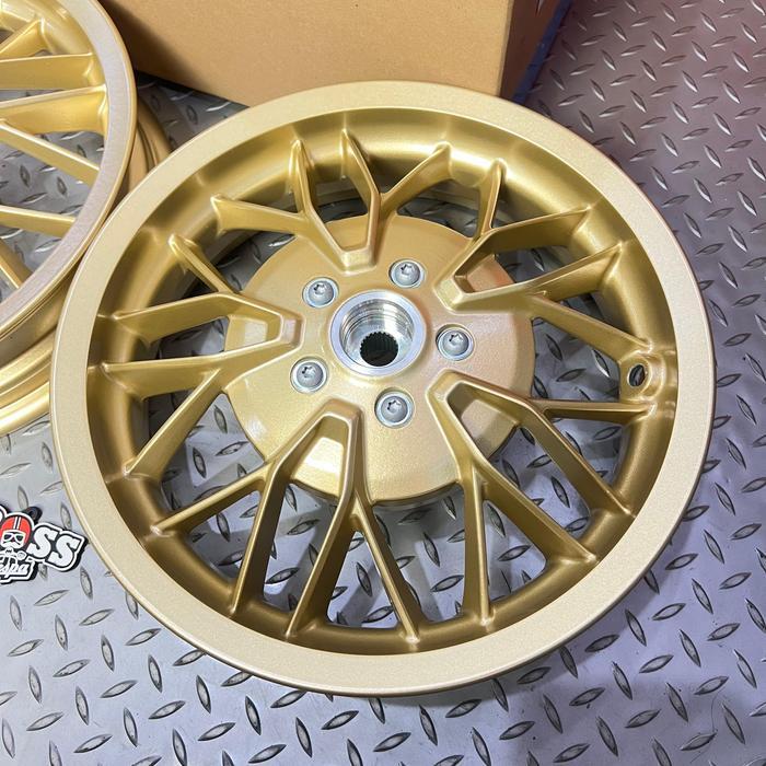 Ve Original Piaggio Y Spoke Gold 12inc Front&Rear Vespa Sprint Primavera S LX LXV