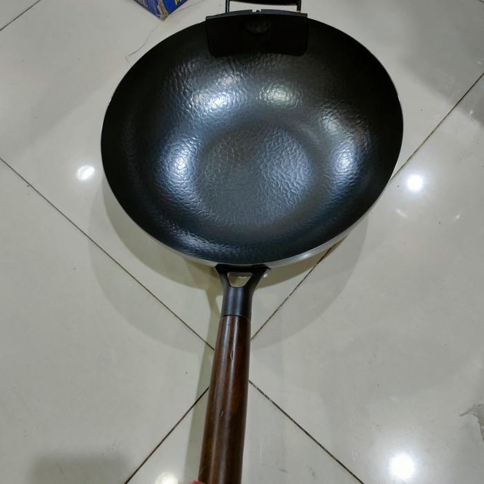 kuali/wajan/wok nasi goreng plat hitam baja