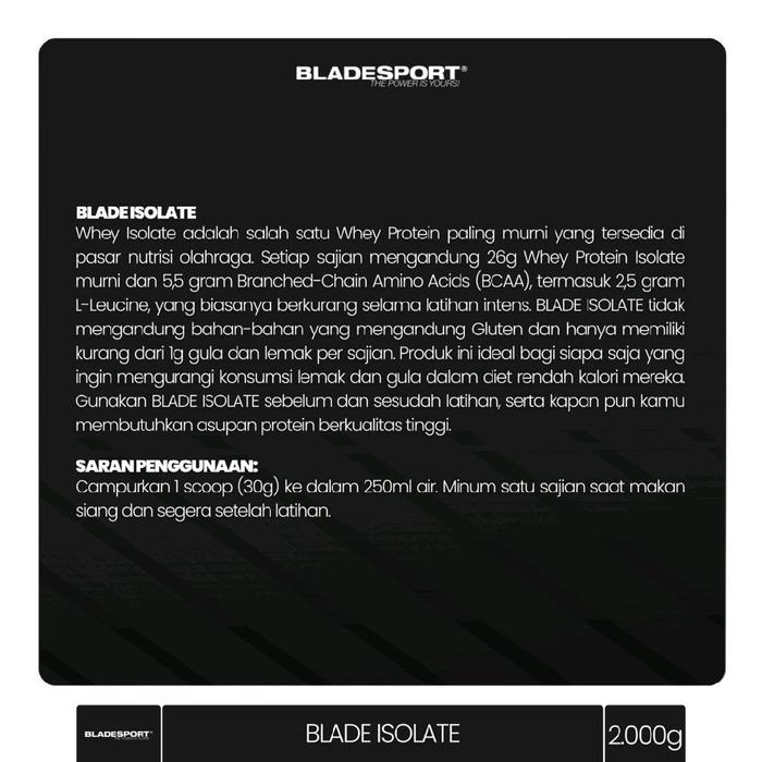 Terbaru Blade Isolate 2000 Gram Whey Protein 2 Kg Isolate Whey Protein Best Seller