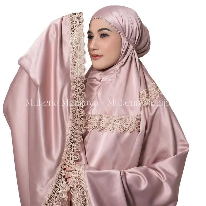 ASLI MINAJAYA - Mukena Dewasa Renda Mewah Jumbo D Traveling Sutra Velvet Premium READY STOCK
