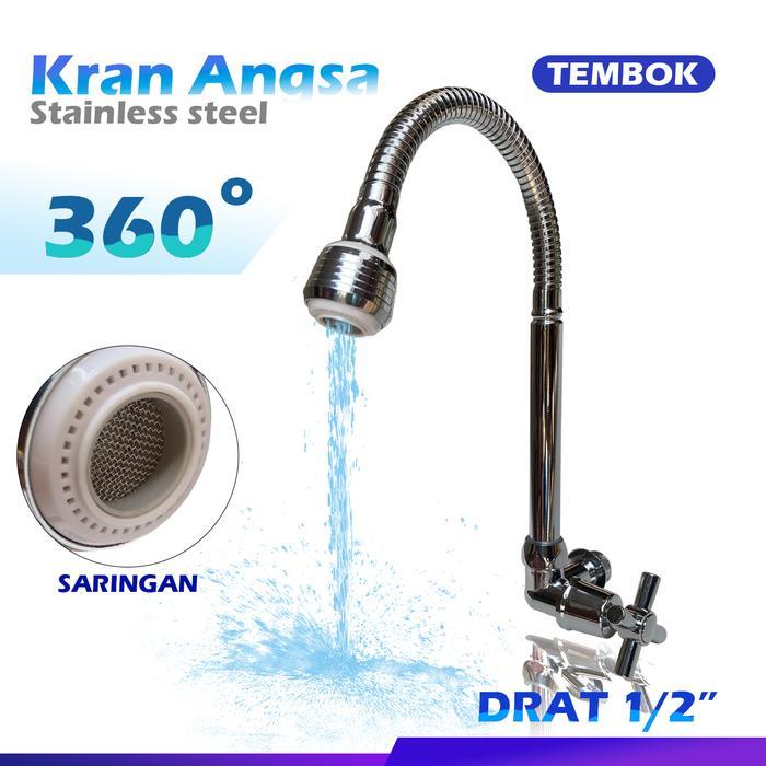 Keran Flexible Cuci Piring Kran Leher Angsa Air Tembok - Kran Leher Angsa Kran Wastafel Cuci Piring