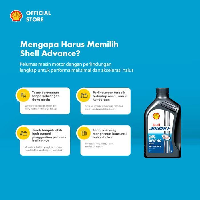 OLI SHELL ULTRA 4T 10W40 100% SYNTHETIC KENDARAAN MOTOR MOTORCYCLE MESIN OIL